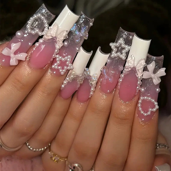 Decorative Long Press-On Nail Extensions Kalsten