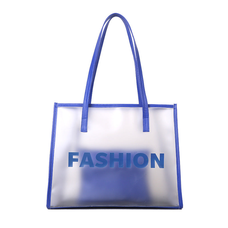 Modern Transparent Tote Bag with Pouch