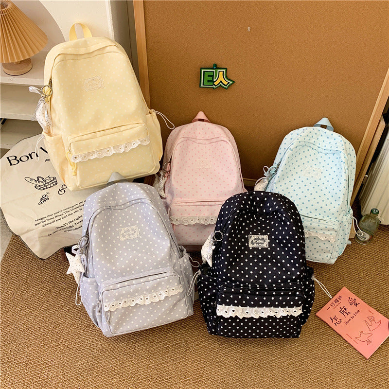 Decorative Star-Print Backpack Kalsten
