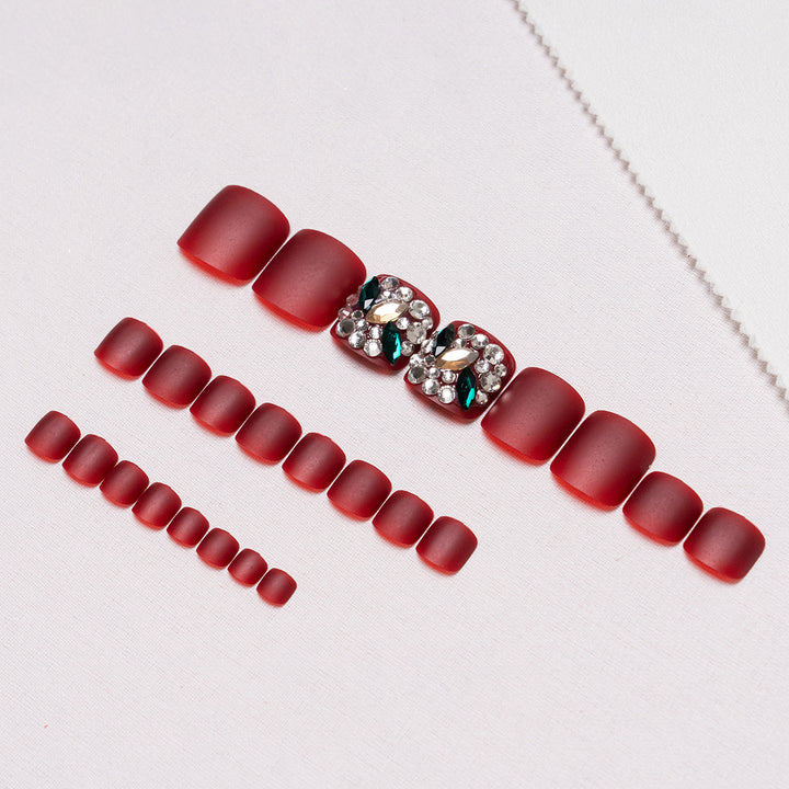 Decorative Rhinestone Pedicure Art