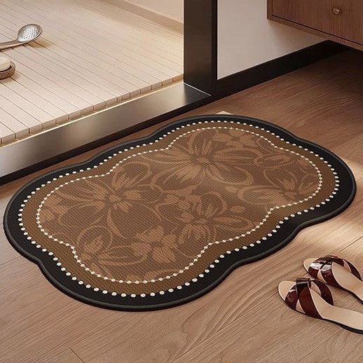Floral Design Non-Slip Bathroom Mat