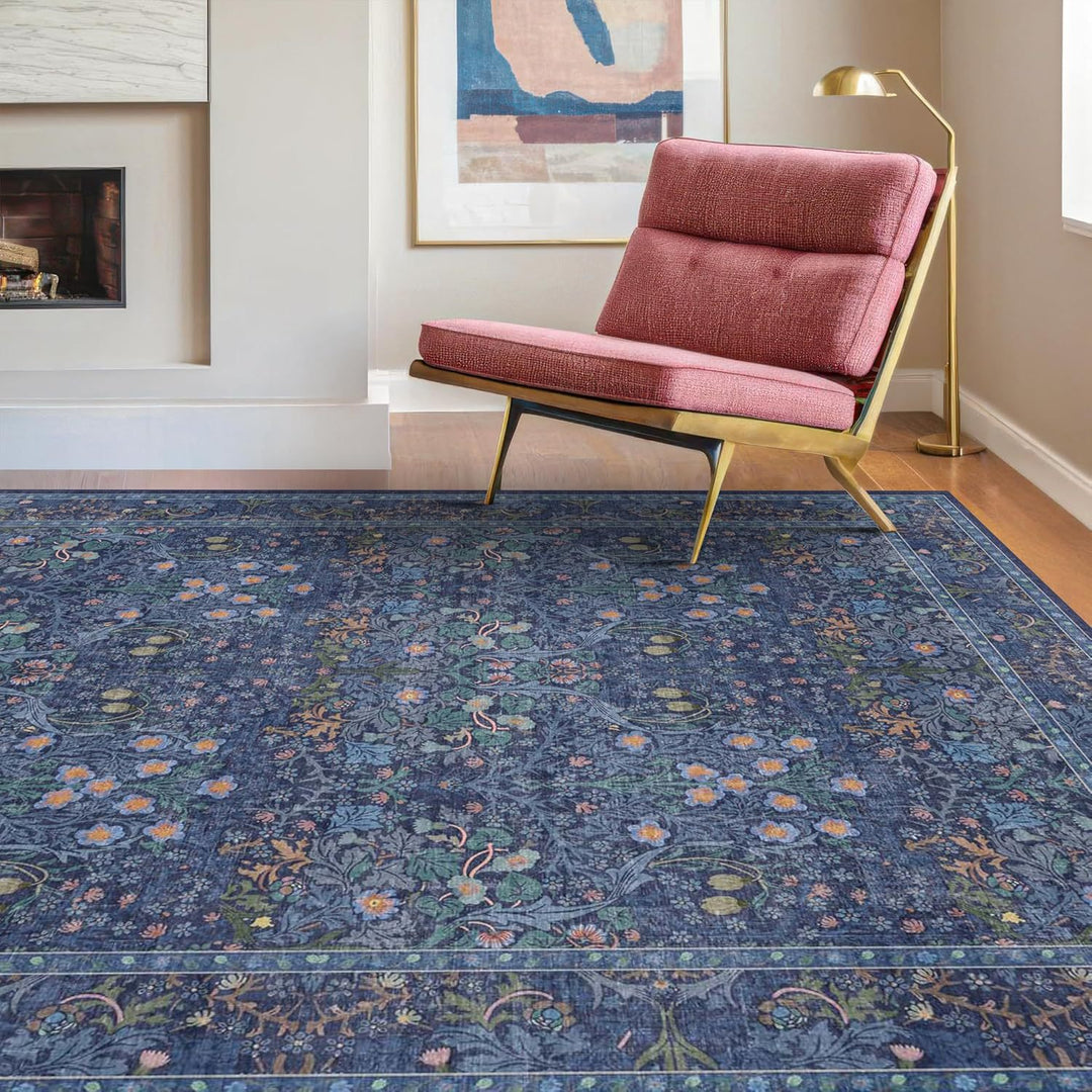 Floral Pattern Area Rug for Living Room