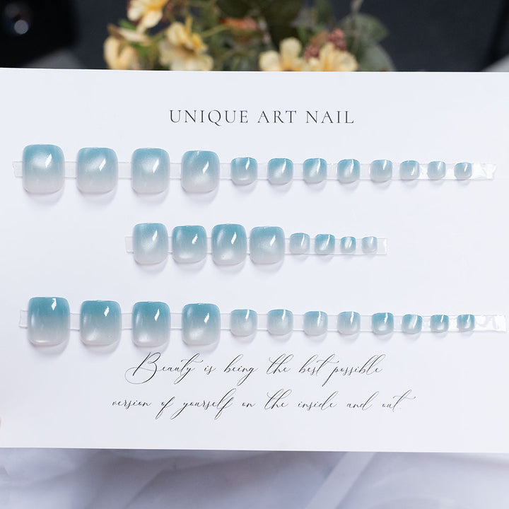 Sparkling Ombre Pedicure Nail Art