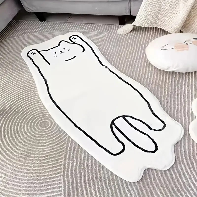Playful Cartoon Cat Area Rug