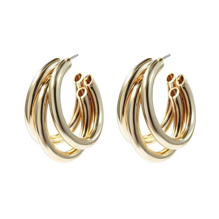 Fashionable Hoop Earrings Made of High-Quality, Polished Metal Kalsten