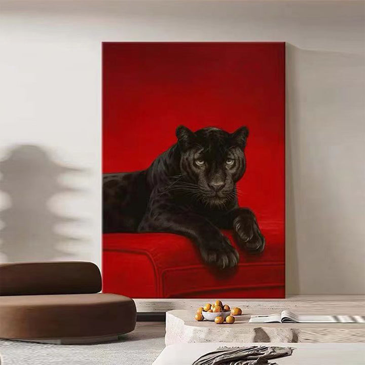 Panther-Themed Canvas Wall Art