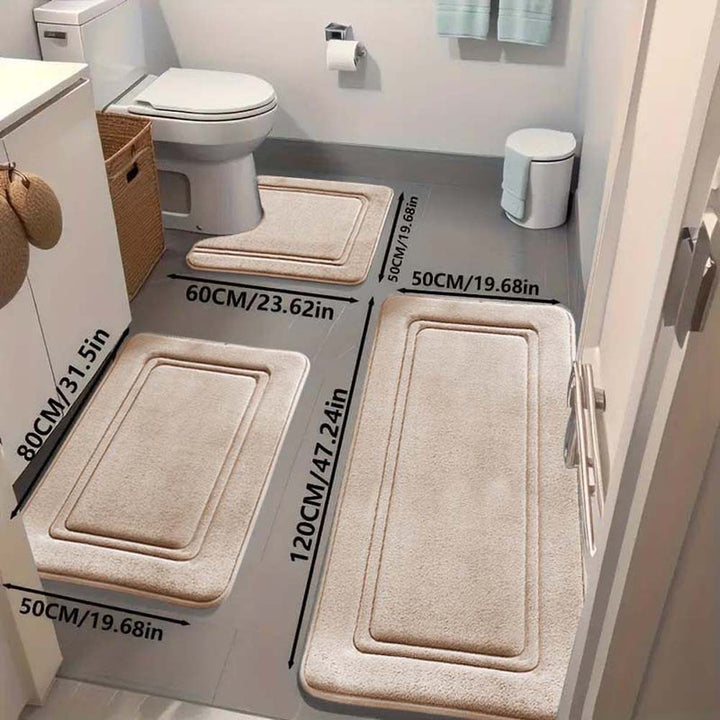 Luxurious Non-Slip Bathroom Rug Set