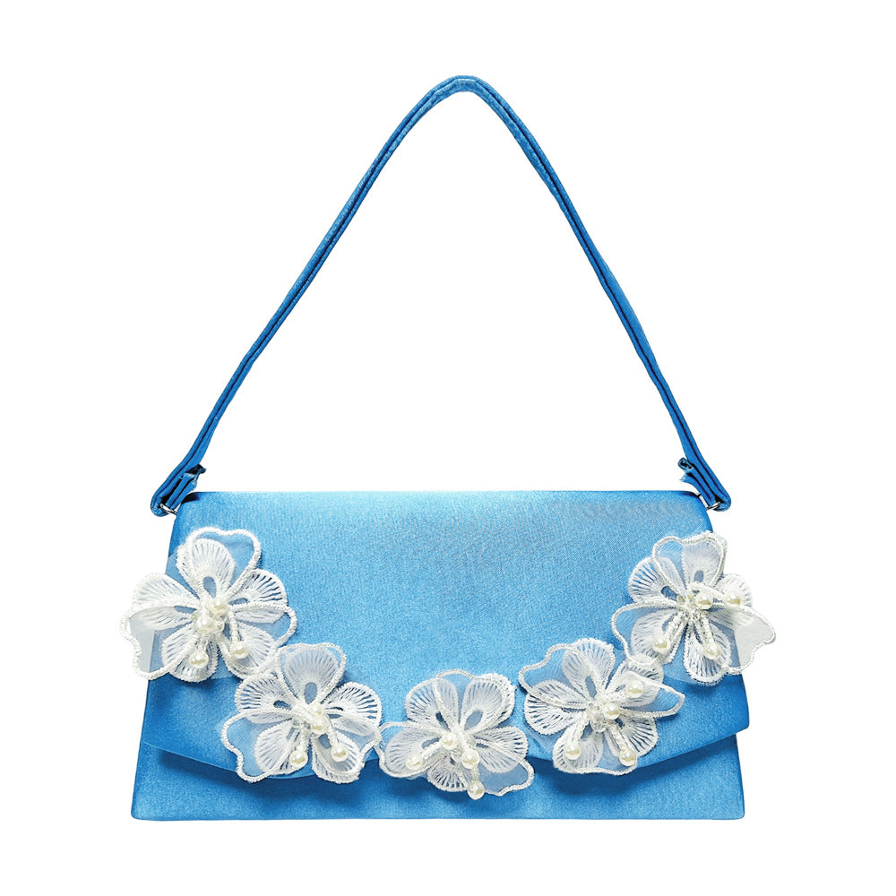 Floral-Accented Evening Handbag