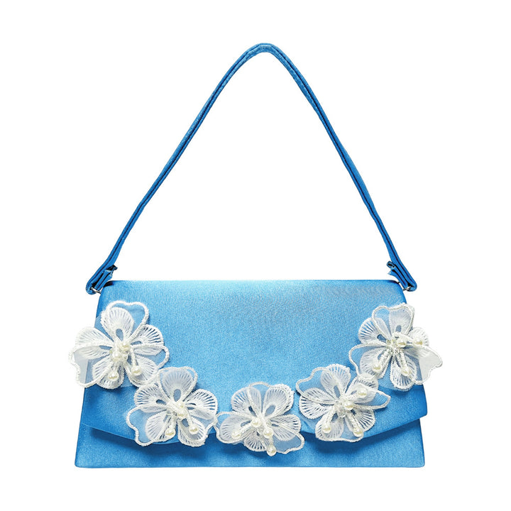 Floral-Accented Evening Handbag