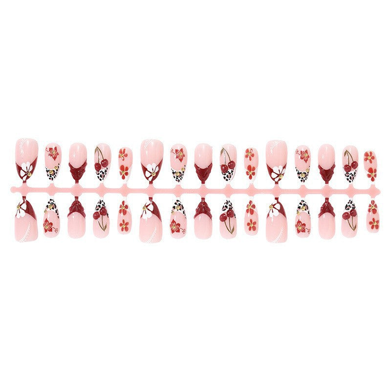 Artistic Floral Pattern Press-On Nails Kalsten