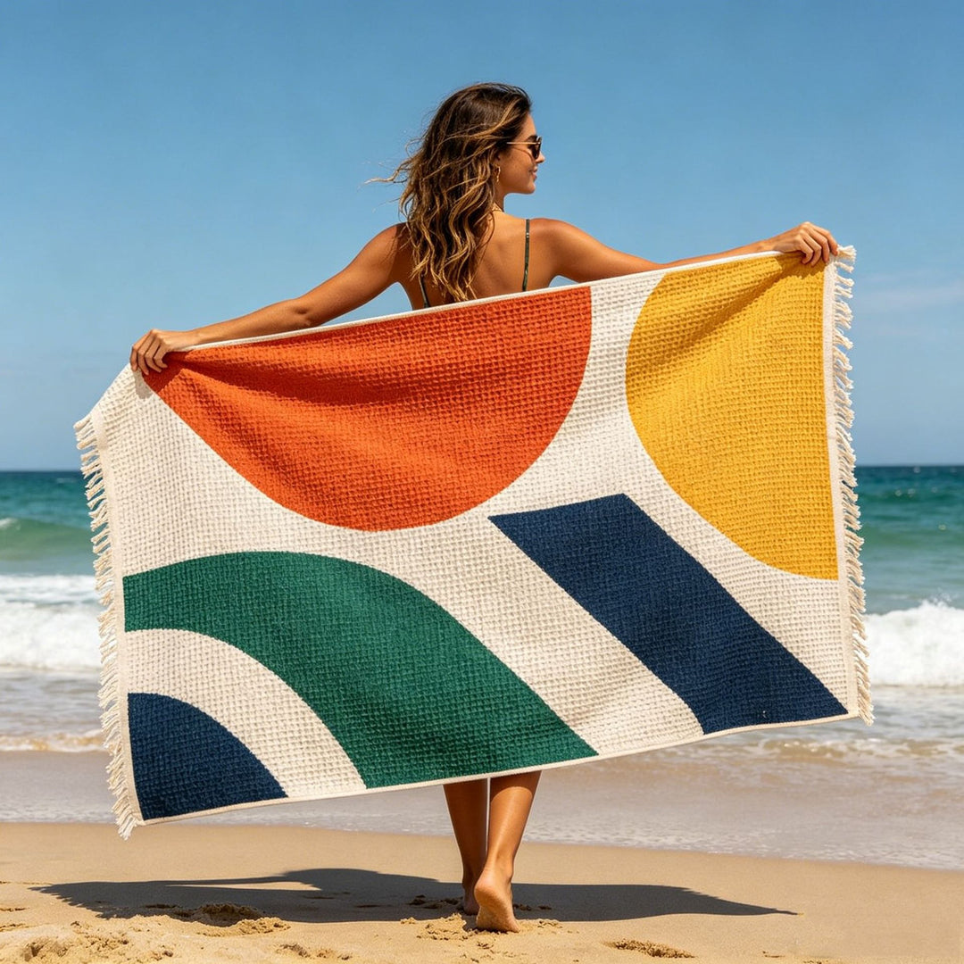 Beach towel with floral design Kalsten