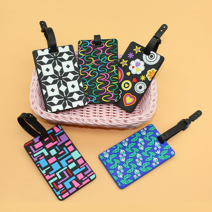 Unisex Luggage Tag with Modern Geometric Design Kalsten