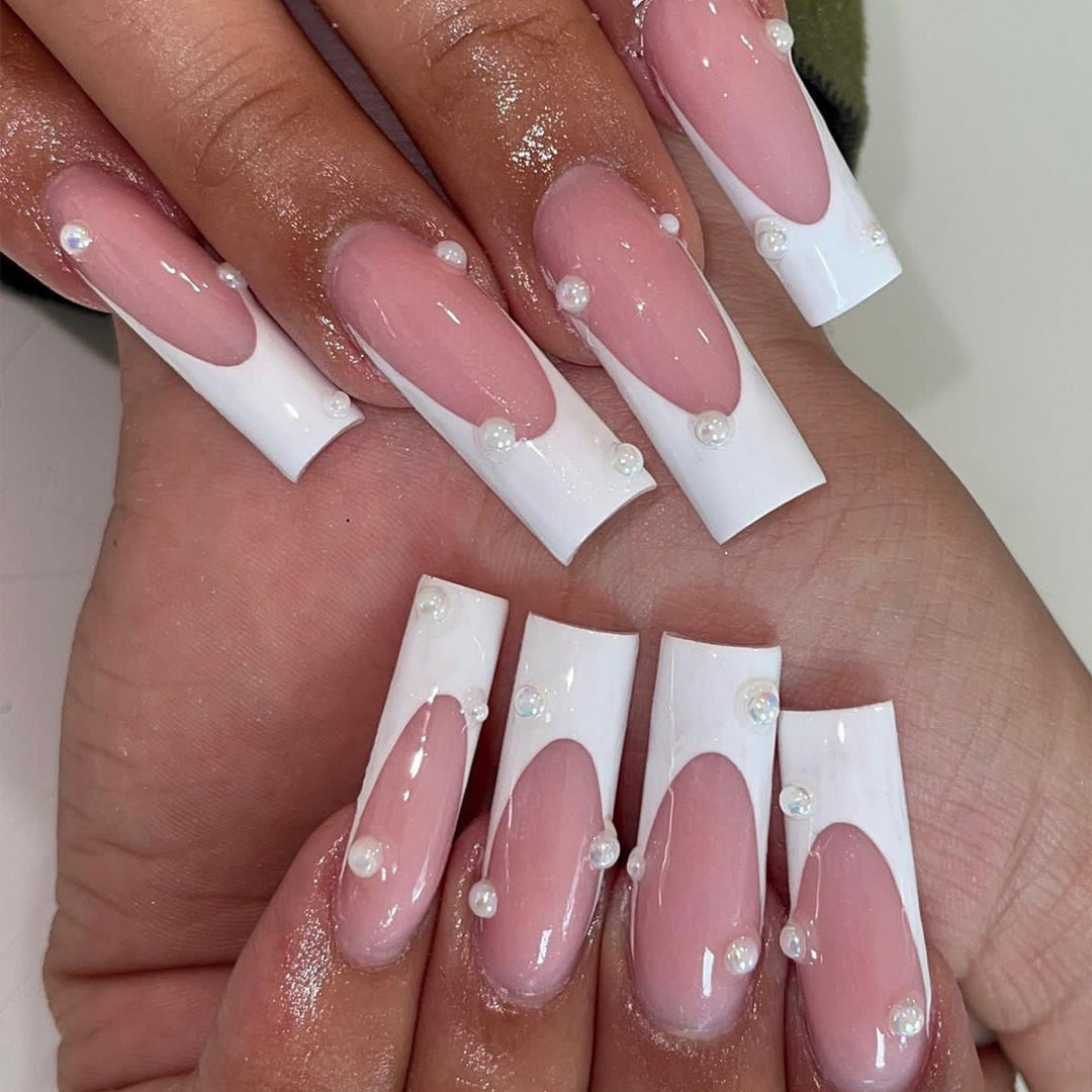 Elegant Crystal-Embellished Press-On Nail Design kalsten
