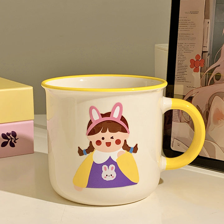 Ceramic mug with playful illustration design Kalsten