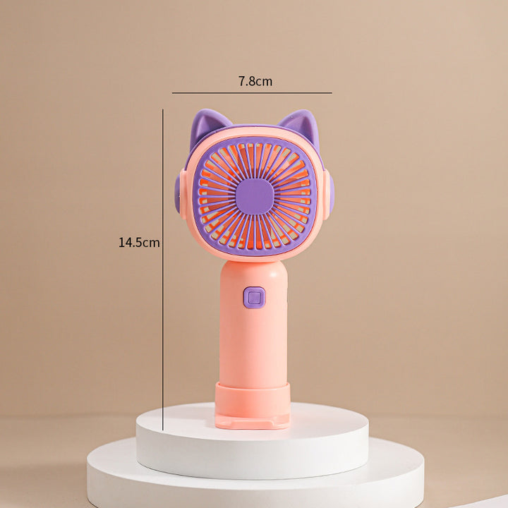Ladies Portable Hand Fan in Playful Cat Design Kalsten