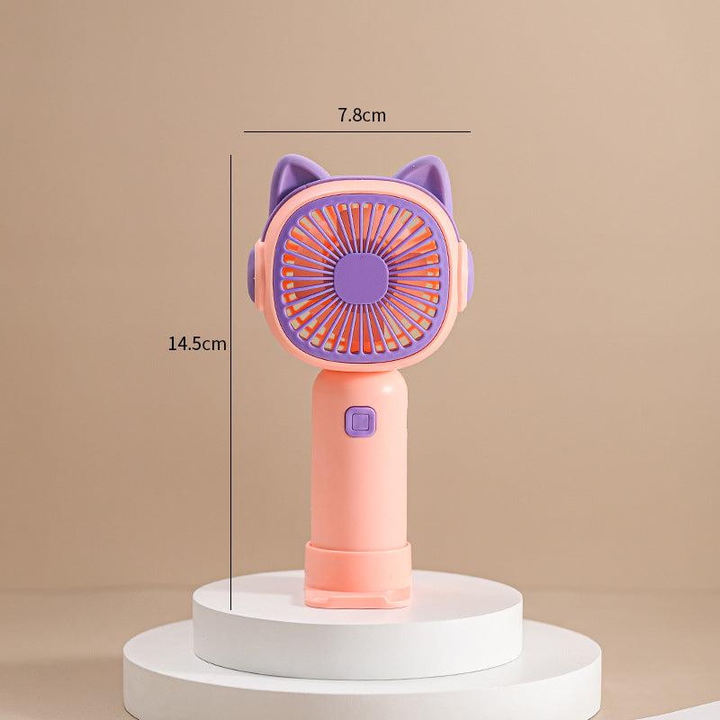 Portable Hand Fan with Cute Cat Ear Design Kalsten