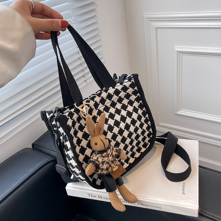 Checkerboard Pattern Handbag