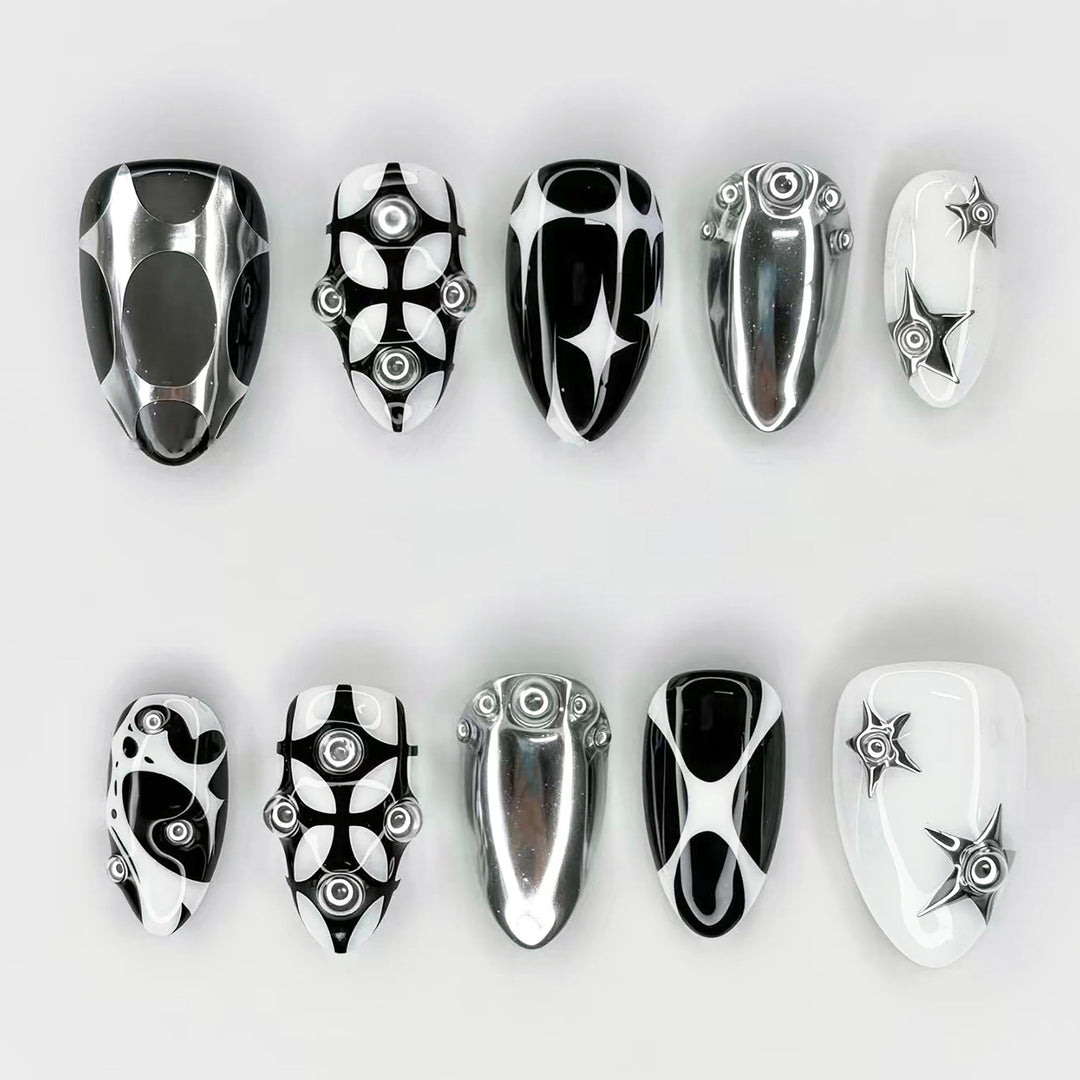 Artistic Graphic Press-On Nail Art Set Kalsten