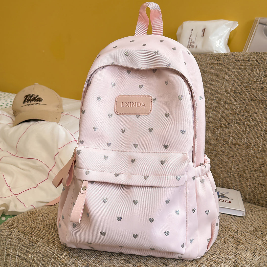 Fun Heart-Print Backpack Kalsten