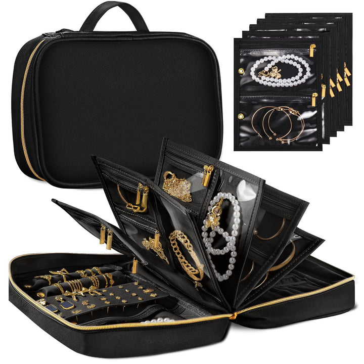 Women's elegant jewelry organizer with transparent compartments Kalsten