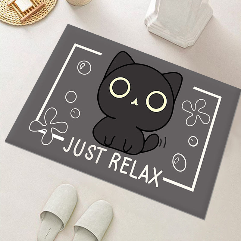 Cute Cat-Themed Indoor Area Mat