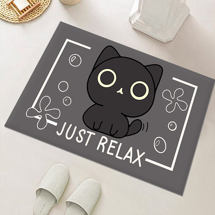 Cute Cat-Themed Indoor Area Mat