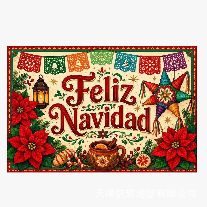 Festive Christmas-Themed Door Mat Kalsten