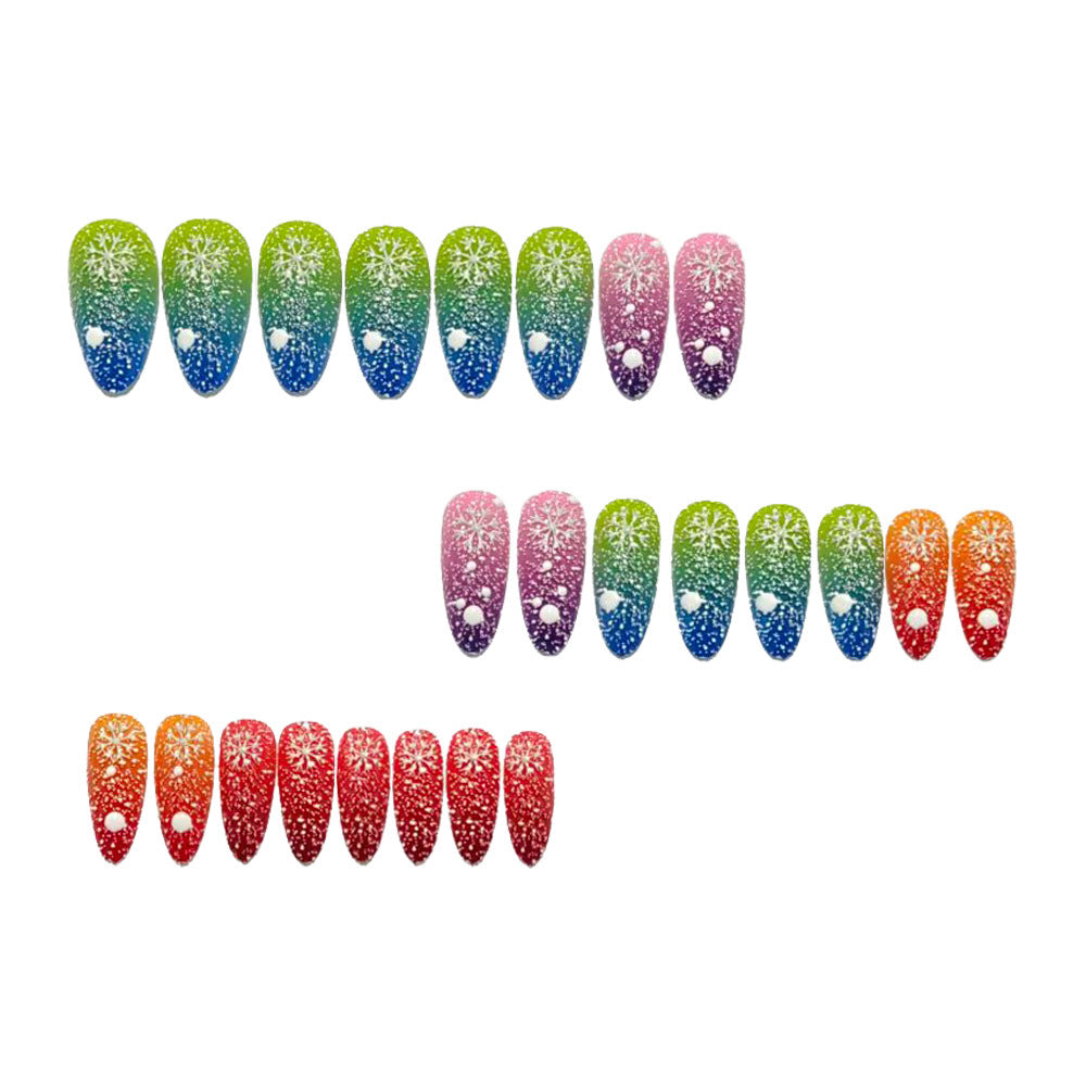 Creative nail art set with winter snowflake look Kalsten