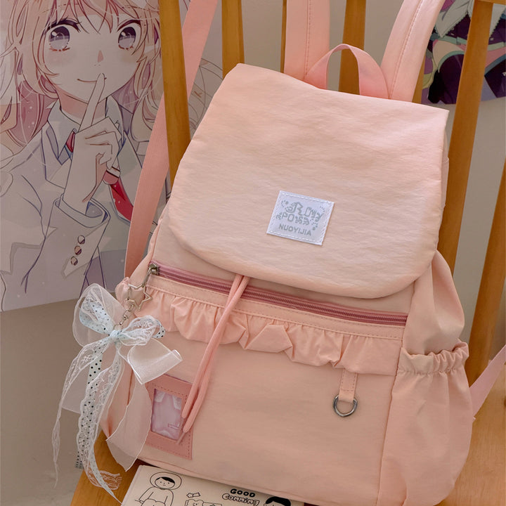 Stylish Ruffled Design Back-to-School Backpack Kalsten