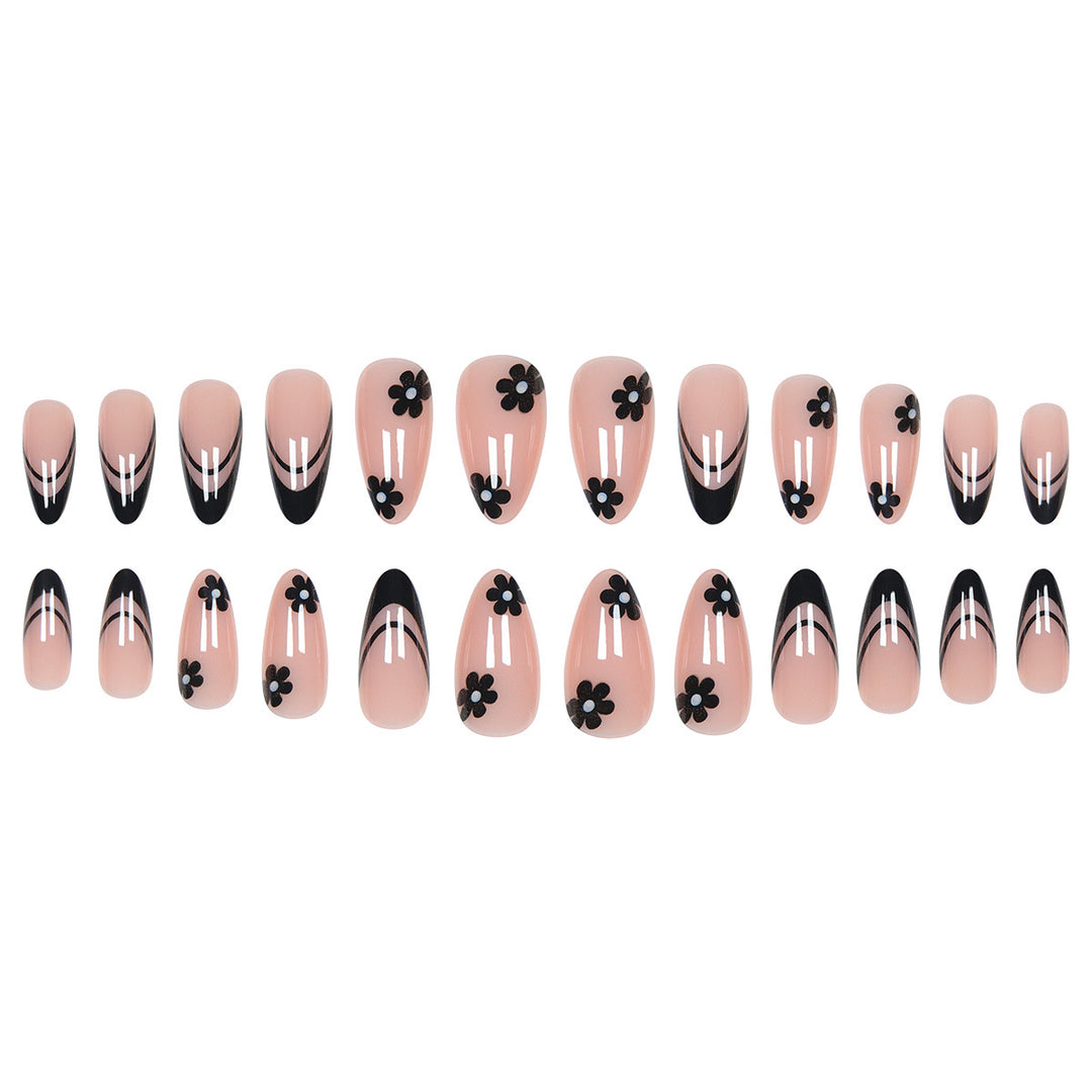 Elegant Floral Design Stiletto Press-On Nails Kalsten