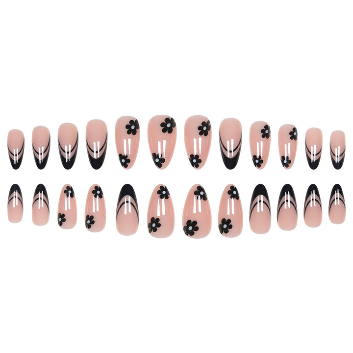 Elegant Floral Design Stiletto Press-On Nails Kalsten