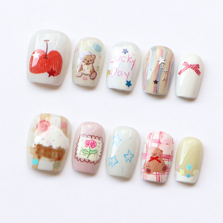 Whimsical Themed Press-On Nail Set