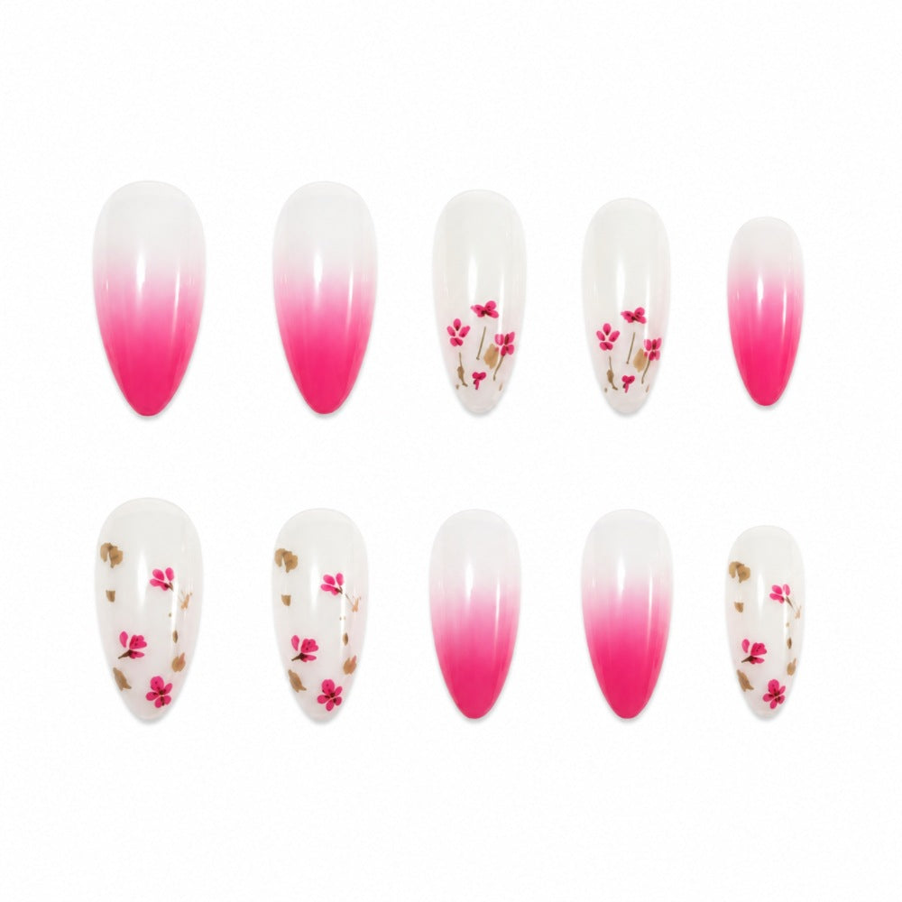 Floral Ombre Press-On Nails