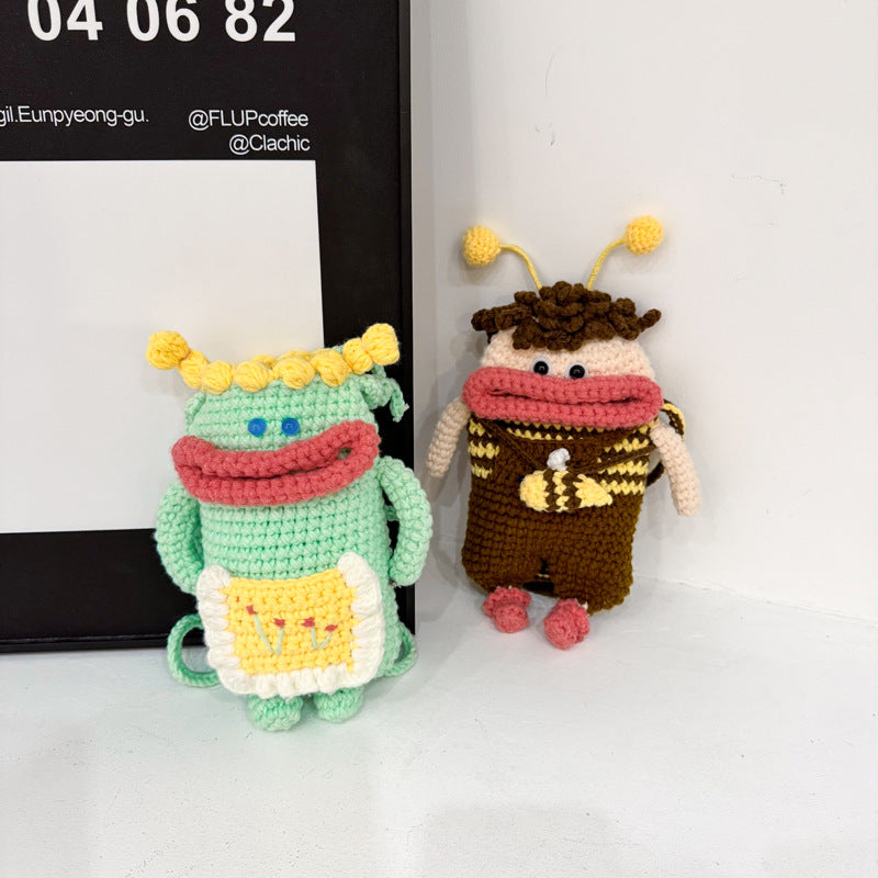 Cute Crochet Bee-Themed Mini Backpack