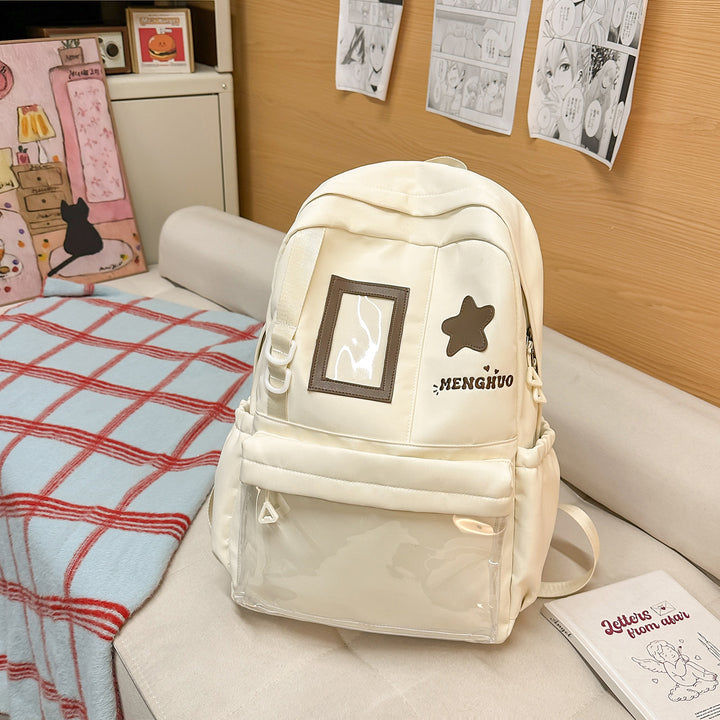 Cozy Plush Star-Embellished Backpack Kalsten