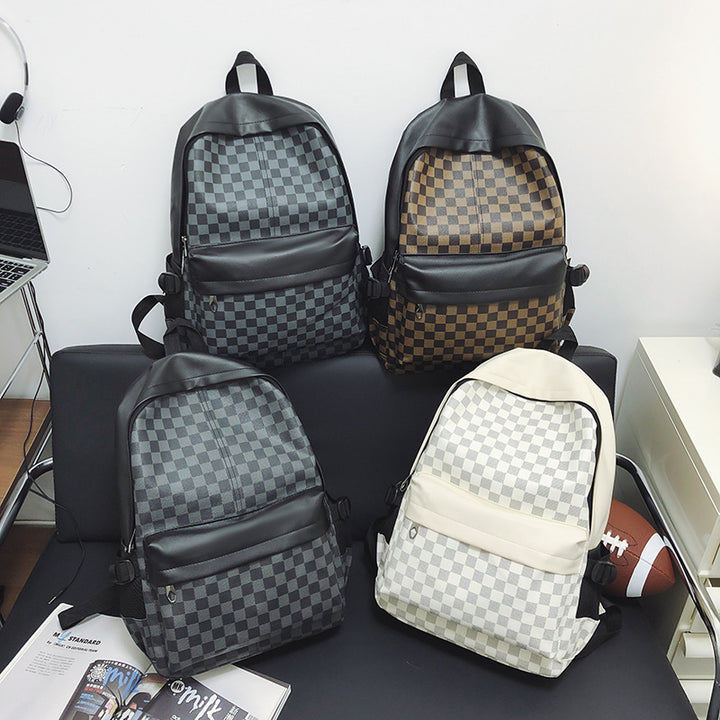 Stylish Checked Pattern Backpack Kalsten
