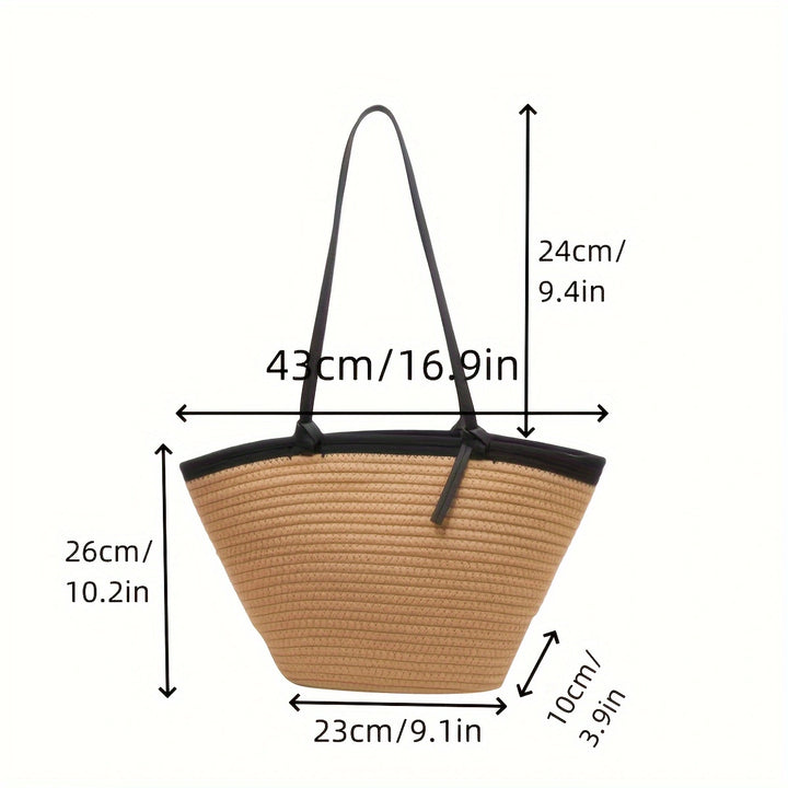 Spacious Beach Bag Made of Woven Material Kalsten