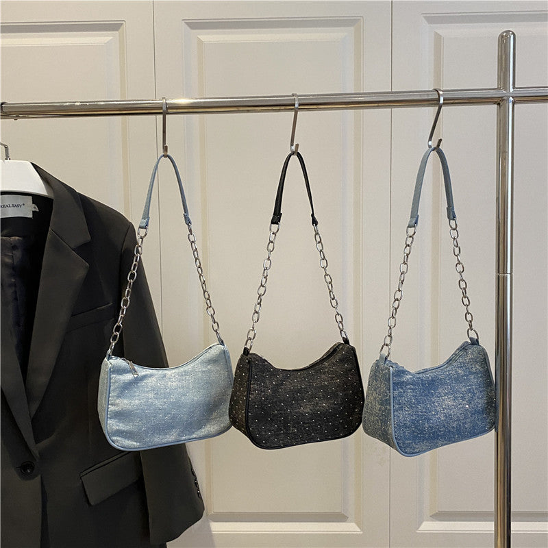 Stylish Chain-Handled Hobo Bag Kalsten