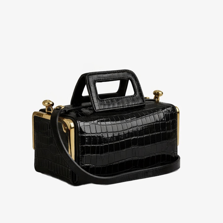 Sophisticated Crocodile Print Handheld Bag