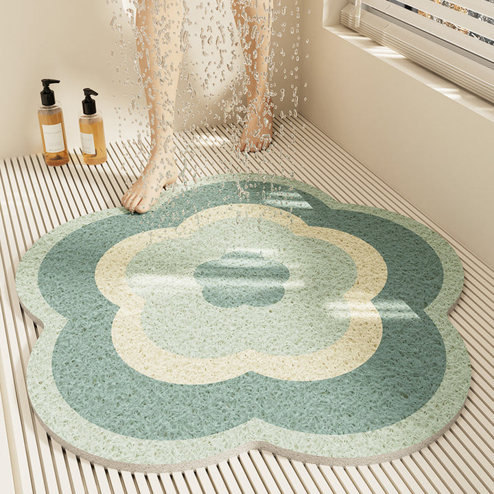 Floral Design Bath Mat Kalsten