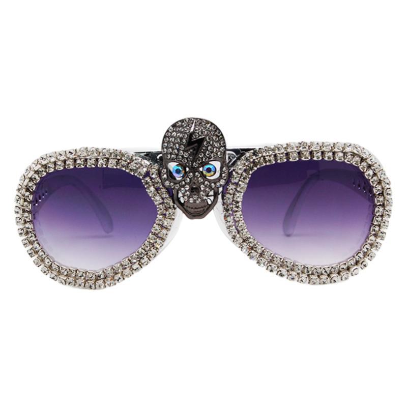 Women’s statement sunglasses with exceptional skull design and sparkling rhinestone frame Kalsten