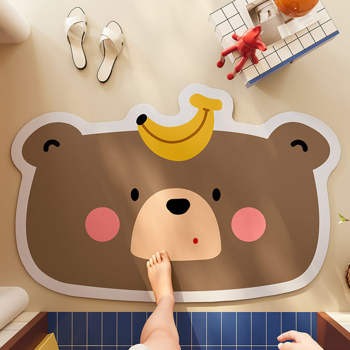 Fun Elephant-Themed Bath Mat Kalsten