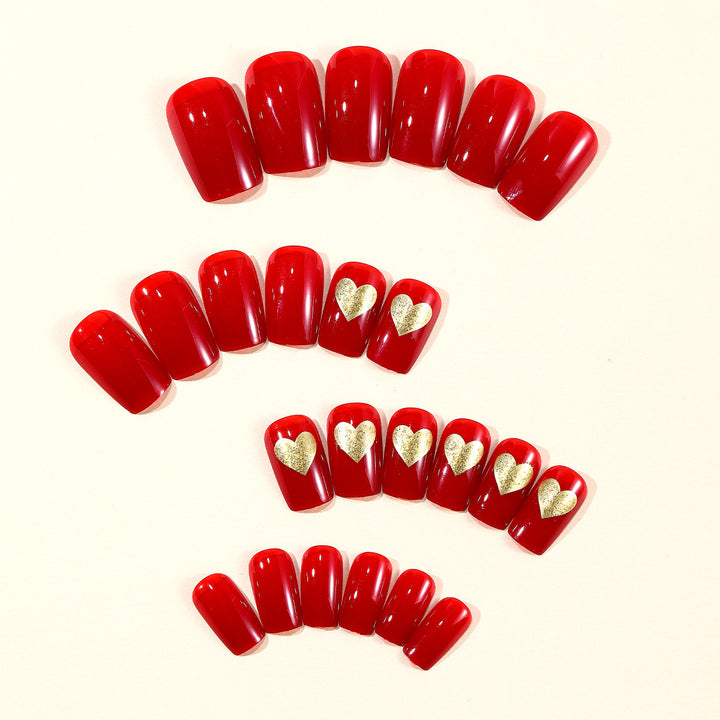 Heart-Embellished Nail Art Set Kalsten
