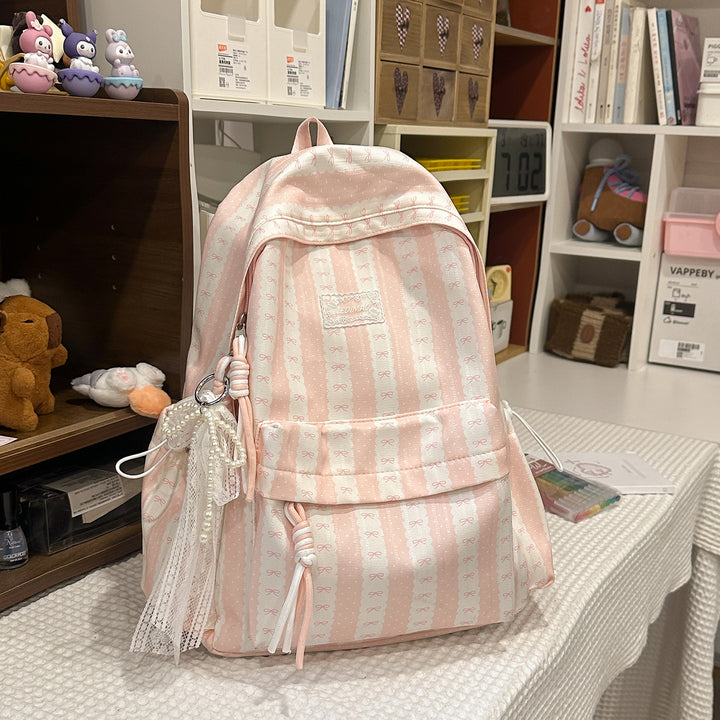 Stylish Decorative Bow-Embellished Backpack Kalsten