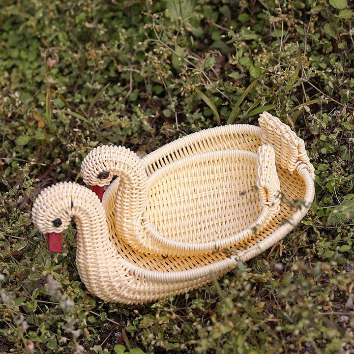 Unisex Braided Decoration Basket in Duck Shape Kalsten