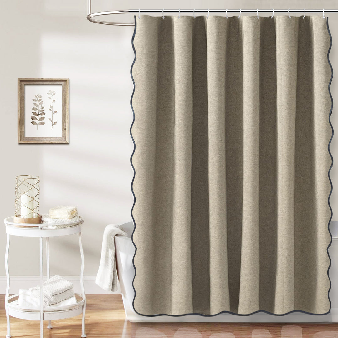 Elegant Scalloped Shower Curtain Kalsten
