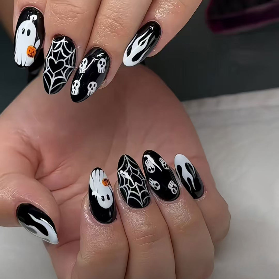 Halloween-Themed Artistic Press-On Nails Set Kalsten