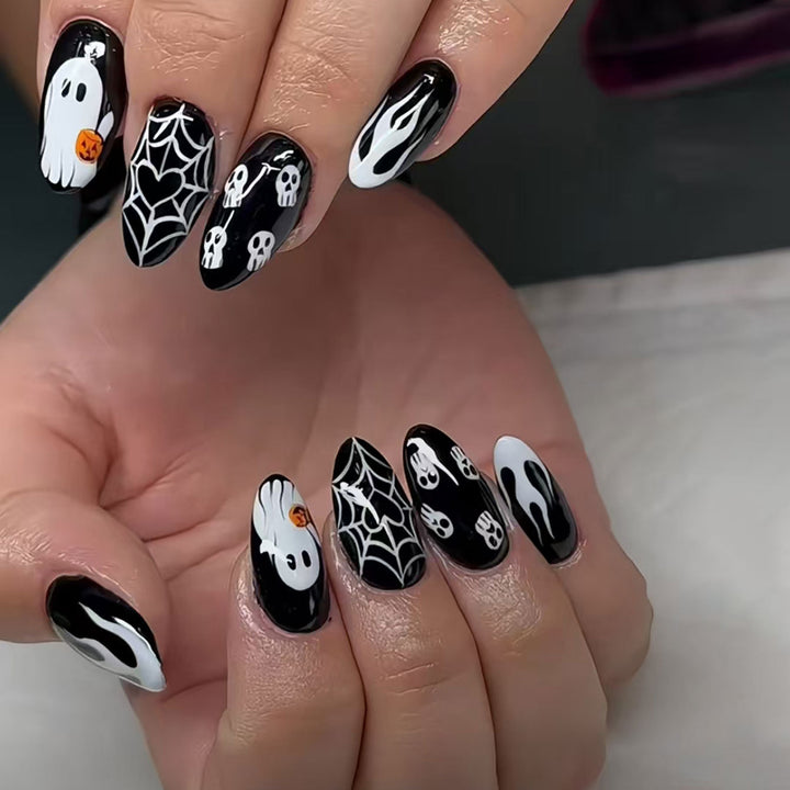 Halloween-Themed Artistic Press-On Nails Set Kalsten