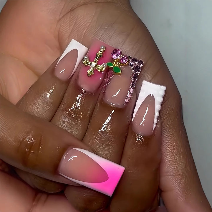 Glamorous Rhinestone-Embellished Nail Art Extensions Kalsten