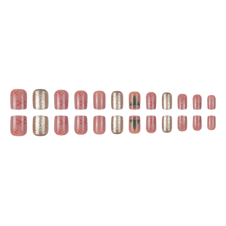Festive Holiday-Themed Press-On Nail Art Kalsten